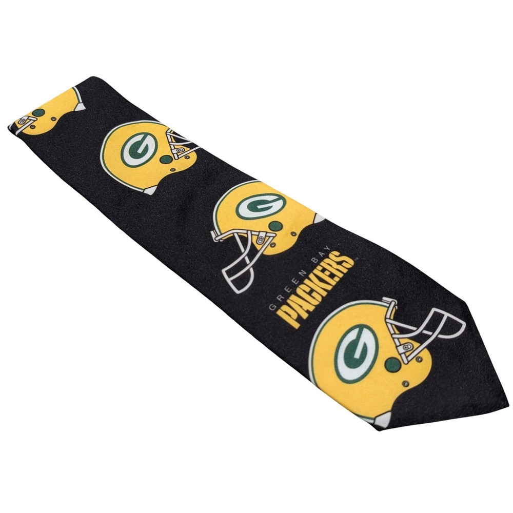 WallyWear Tie Mens OS Green Bay Packers 1996 NFL Helmets Vintage Sports Tie